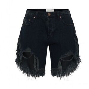 One Teaspoon Fox Black Frankie Jean Shorts
